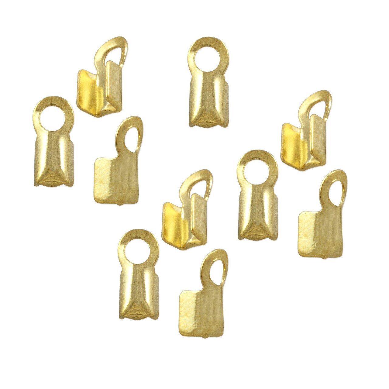 JewelrySupply Connector - Fold Over 4x9mm Gold Plated (10-Pcs)